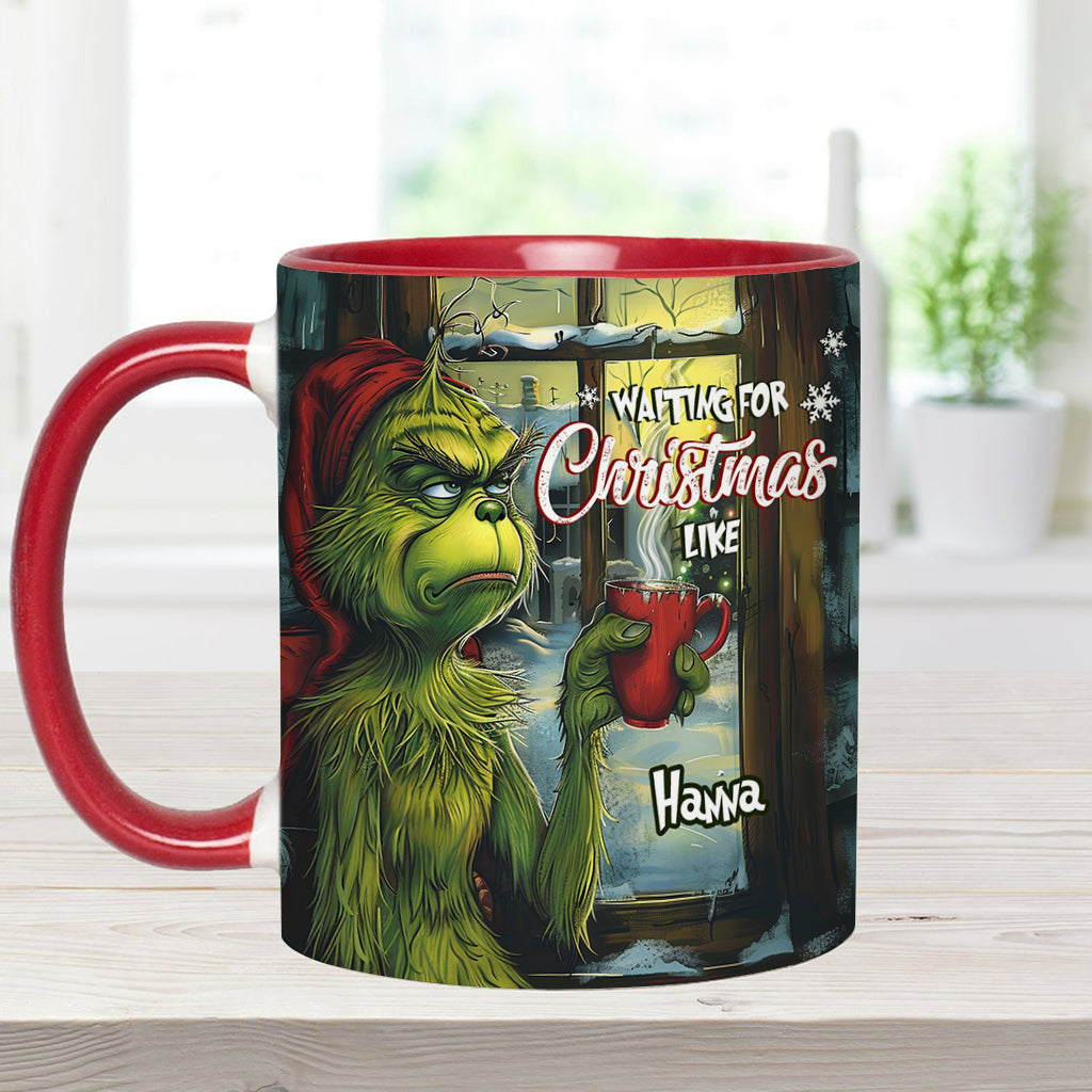 Personalized Grinch Accent Mug Custom Name Christmas Gift Accent Mug GradoCreations