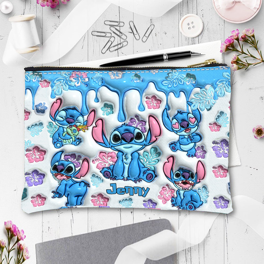 Personalized Ohana Pouch with Cute Stitch Design for Her Pouch GradoCreations