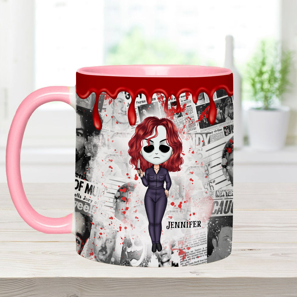 Personalized Accent Mug with Unique True Crime Design Accent Mug GradoCreations