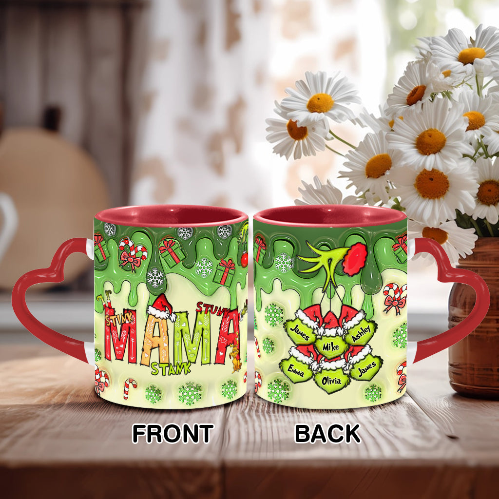 Personalized Heart Handle Mug Custom Name Gift for Mom Heart Handle Mug GradoCreations