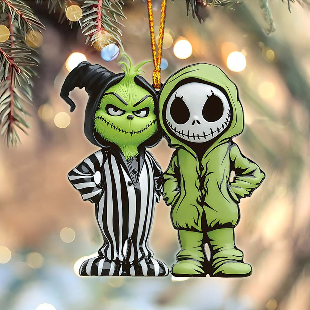 Personalized Grinch & Nightmare Before Christmas Ornament Gift Ornament GradoCreations