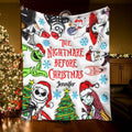 Personalized Nightmare Before Christmas Blanket Gift for Mom Blanket GradoCreations