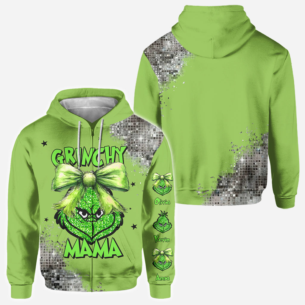 Personalized Grinch All Over Shirt Custom Christmas Gift for Mom All Over Shirt GradoCreations