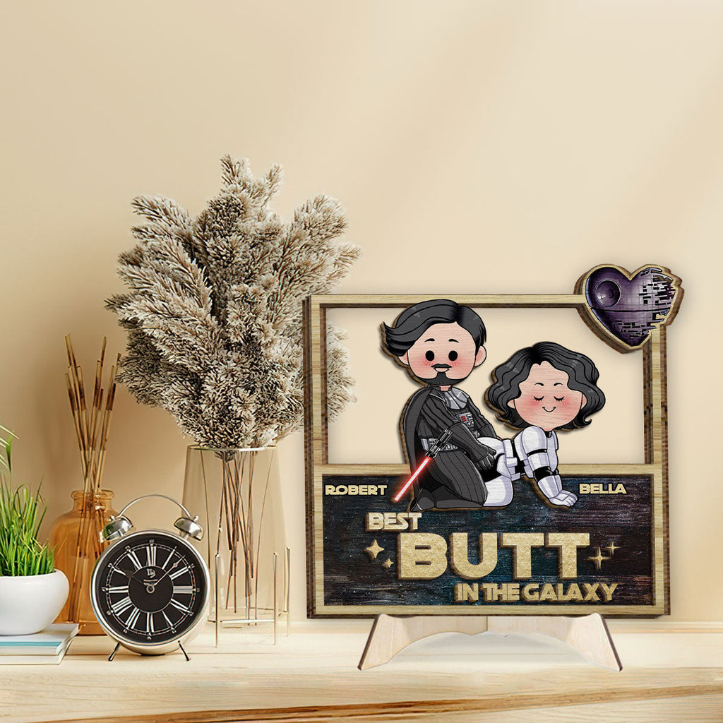 Personalized Star Wars 2 Layered Wood Sign Gift for Couples 2 Layered Wood Sign GradoCreations
