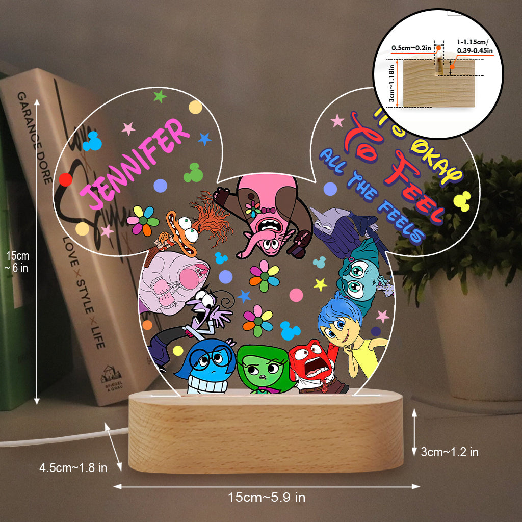 Personalized Acrylic Shaped Light Plaque Custom Name Gift Shaped Plaque Light Base GradoCreations
