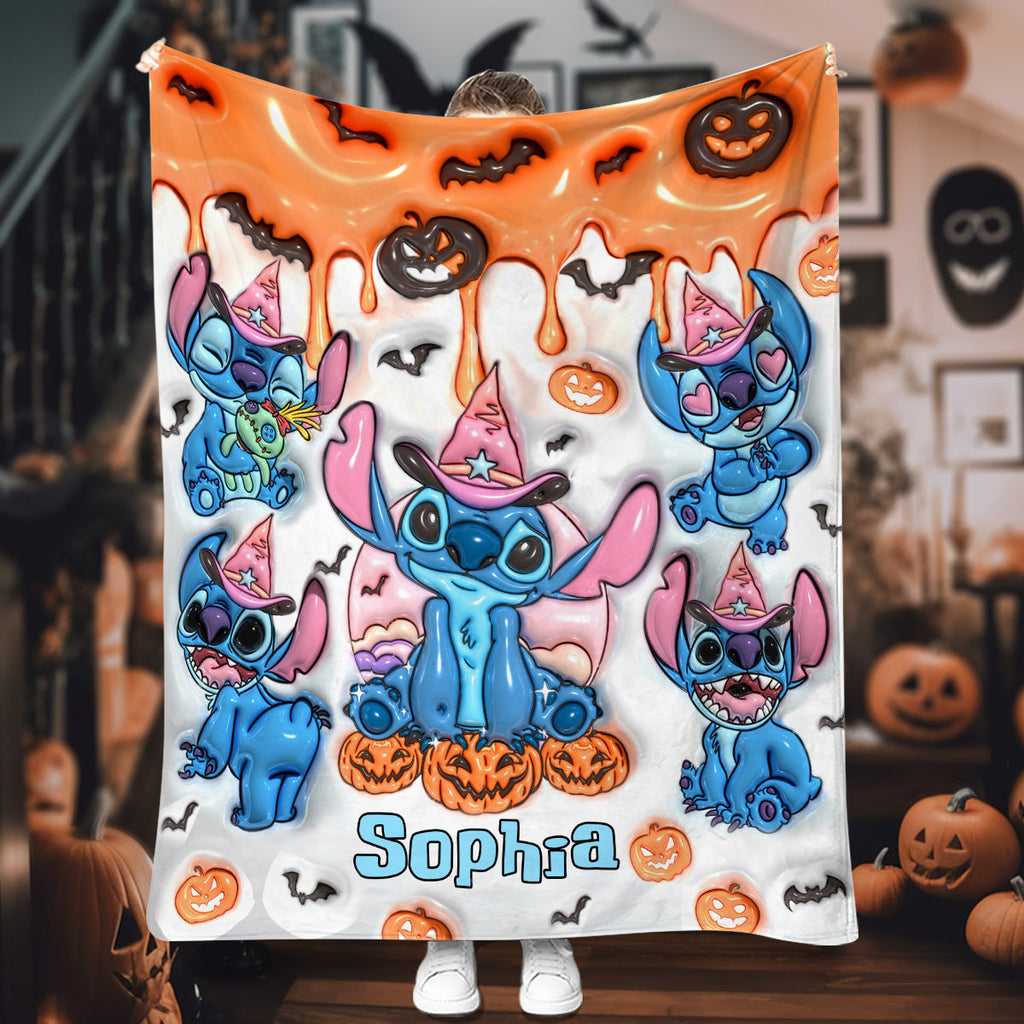 Personalized Spooky Ohana Blanket for Kids | Halloween Gift Blanket GradoCreations