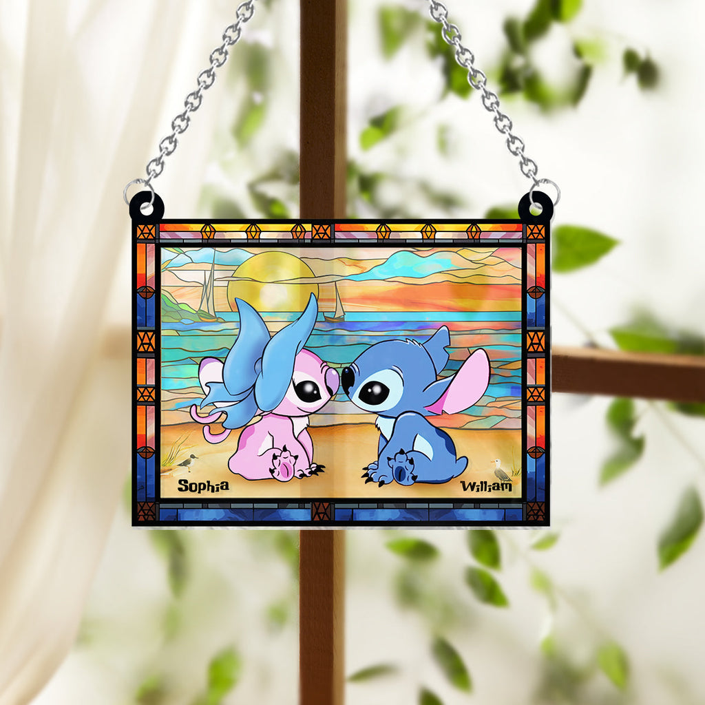 Personalized Ohana Window Hanging Suncatcher Ornament Gift Window Hanging Suncatcher Ornament GradoCreations