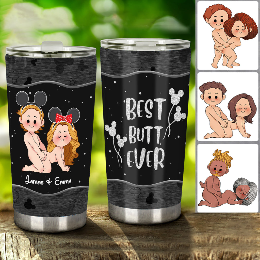 Personalized Naughty Mouse Tumbler Custom Name Gift for Couples Tumbler GradoCreations