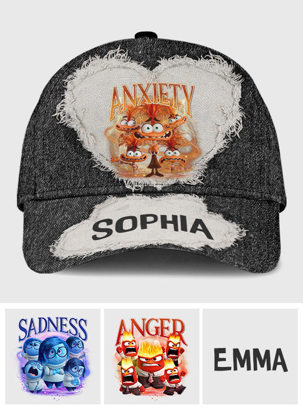 Personalized Anxiety Classic Cap Custom Name Gift Classic Cap GradoCreations