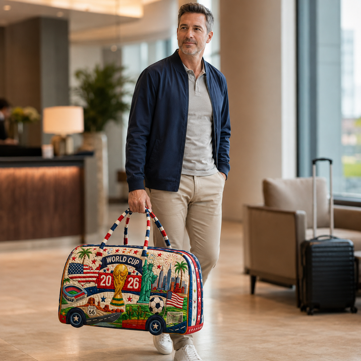 Quilted Duffle Bag for Soccer Fans | World Cup 2026 Gift