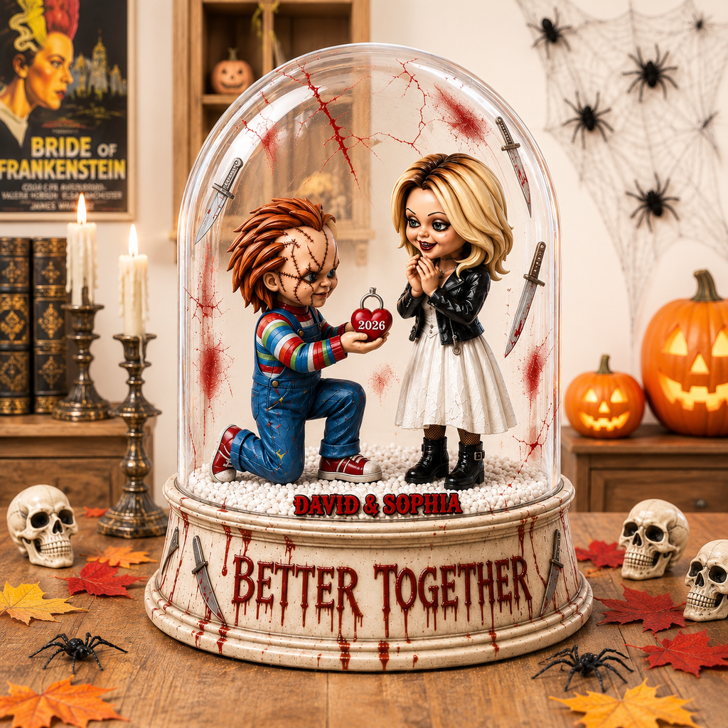 Personalized Horror Couple Acrylic Plaque Halloween Gift Acrylic Plaque GradoCreations