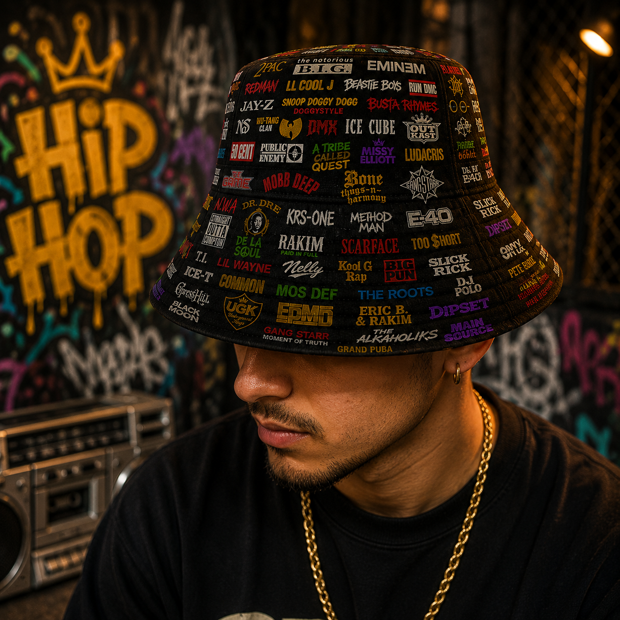 80's & 90's Hip Hop Bucket Hat Unisex Summer Fashion Cap GradoCreations