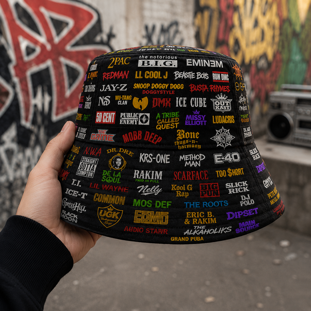 80's & 90's Hip Hop Bucket Hat Unisex Summer Fashion Cap GradoCreations