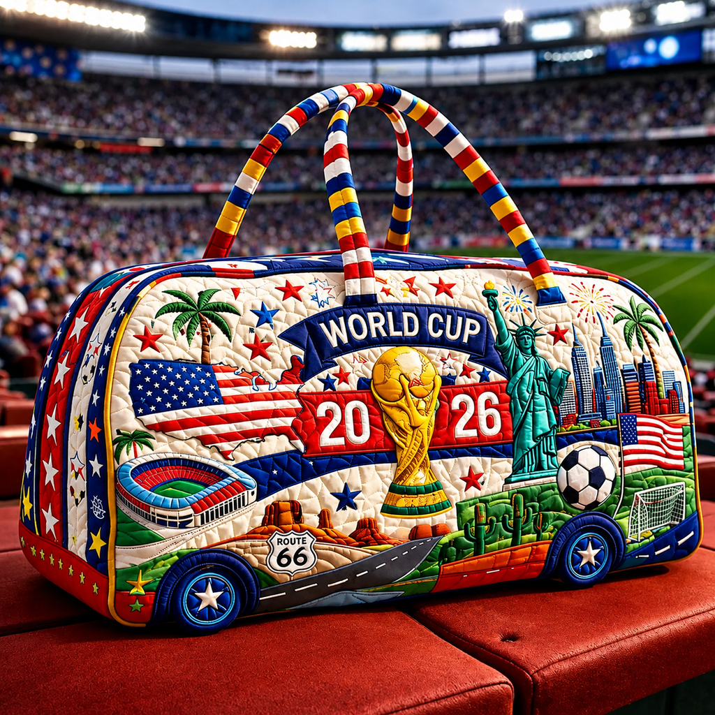 Quilted Duffle Bag for Soccer Fans | World Cup 2026 Gift