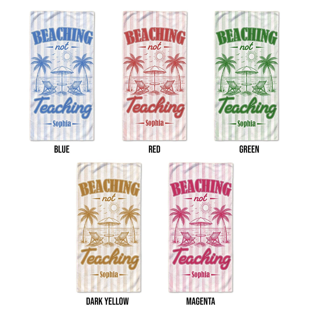 Personalized Beach Towel with Quote for Teacher Gift