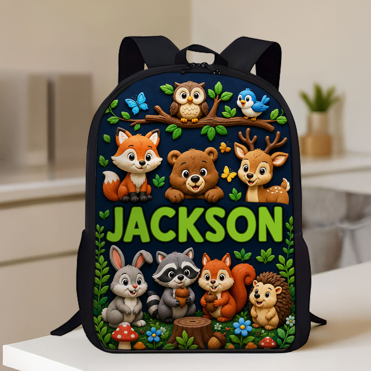 Personalized Animal Backpack Set for Kids - Custom Name School Gear