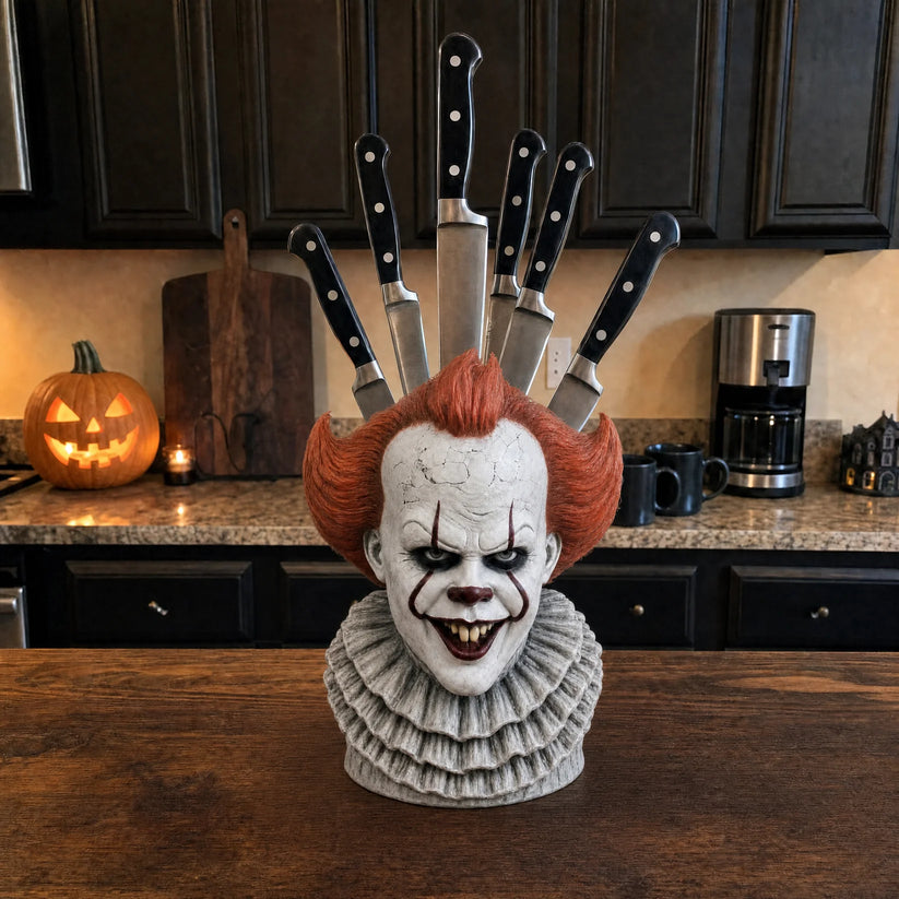 Horror Knife Holder Chucky Figurine Kitchen Decor for Halloween 3D Physic Product GradoCreations