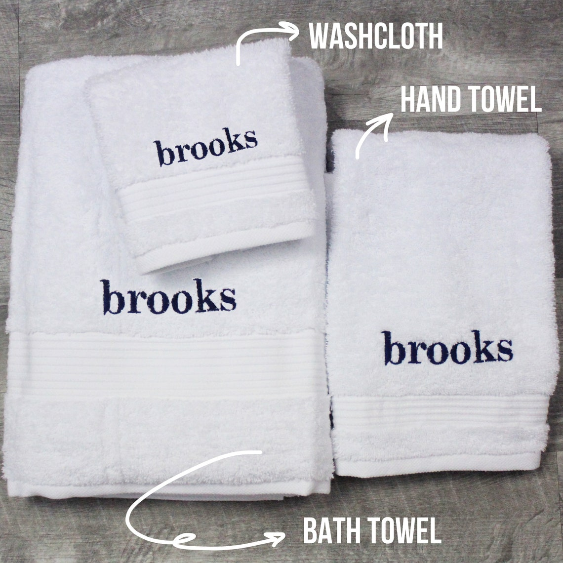 Personalized Family Towel Custom Name Monogram Gift HN590 - Towel GradoCreations