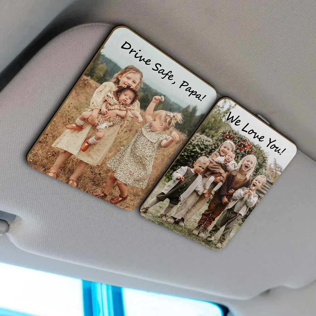 Personalized Photo Car Visor Clip Custom Gift for Dad HN590 - Car Visor Clip GradoCreations
