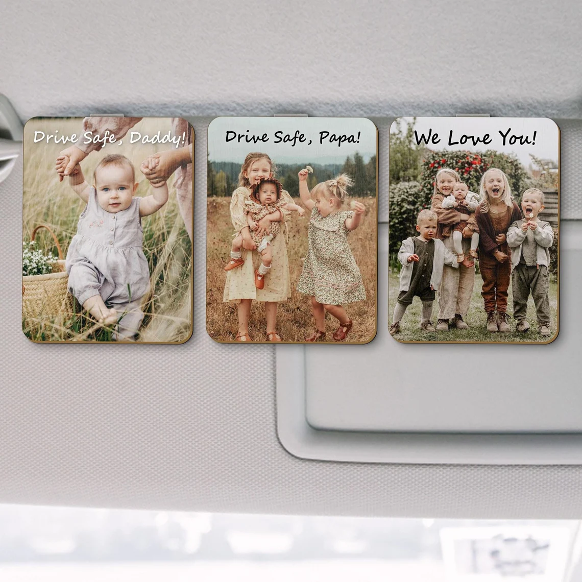 Personalized Photo Car Visor Clip Custom Gift for Dad HN590 - Car Visor Clip GradoCreations