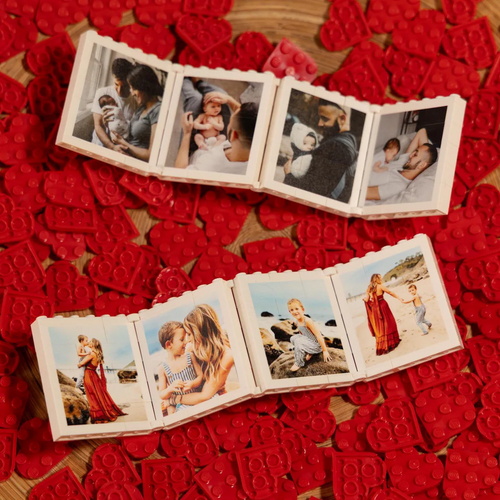 Custom Photo Fold-Out Brick Frame Gift for Dad Father's Day HN590 - Building Blocks diff design GradoCreations