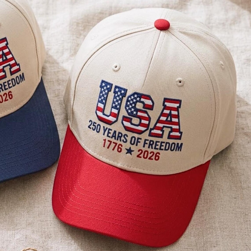 Personalized USA Trucker Cap Patriotic Gift for 250th Anniversary HN590 - Trucker Cap GradoCreations