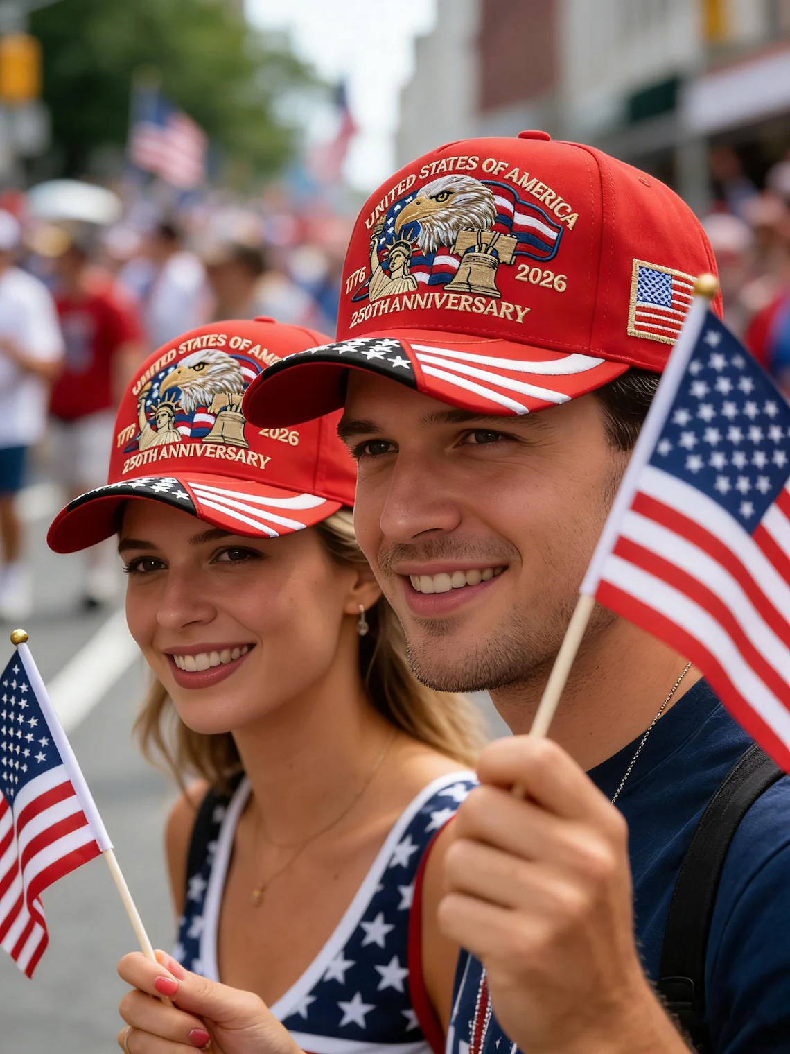 Personalized USA 250th Anniversary Embroidered Cap Gift HN590 - Embroidery Hat Josh GradoCreations