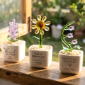 Personalized Glass Plant Pot Custom Name Gift for Teacher HN590 - Glass Flower Pot fix GradoCreations