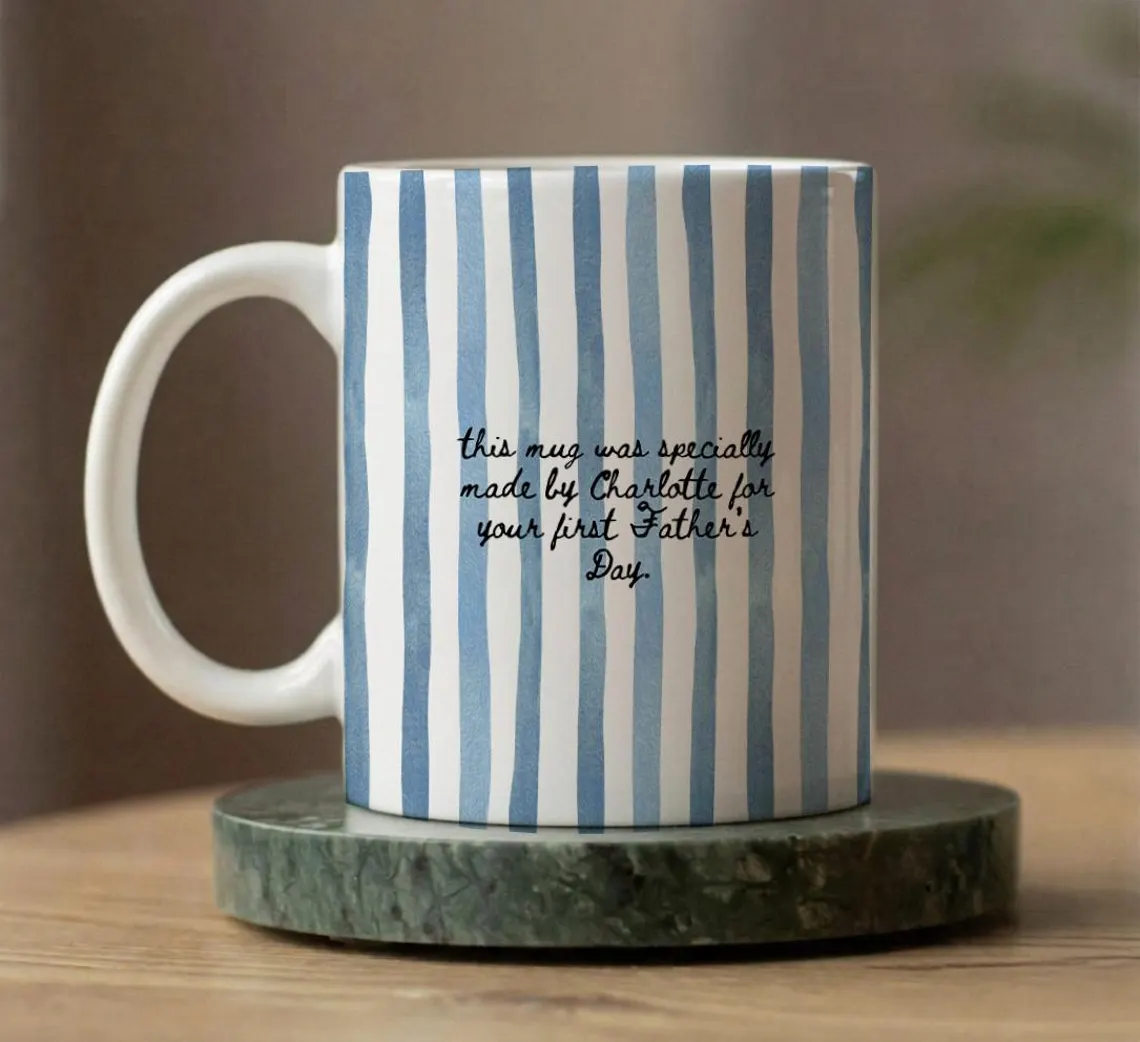 Custom Photo Baby Face Mug Personalized Gift for New Dad HN590 - edge to edge mug GradoCreations