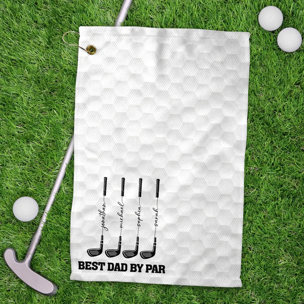 Personalized Golf Towel Custom Name Best Dad Gift for Golfers golf towel fix GradoCreations