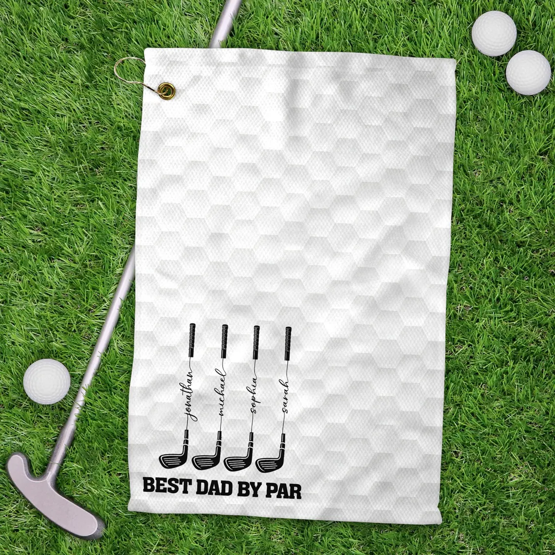Personalized Golf Towel Custom Name Best Dad Gift for Golfers golf towel fix GradoCreations