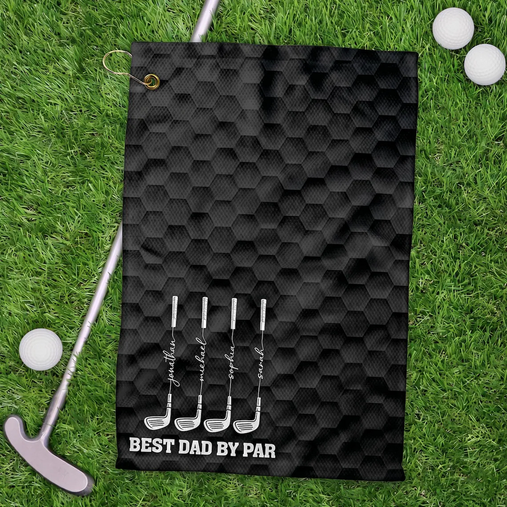 Personalized Golf Towel Custom Name Best Dad Gift for Golfers golf towel fix GradoCreations