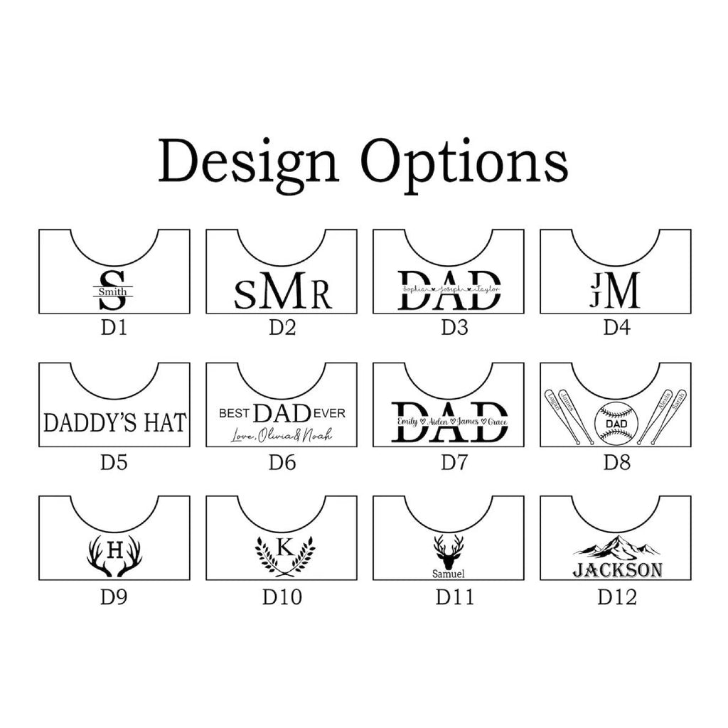 Personalized Engraved Hat Holder Gift for Dad Father's Day HN590 - Hat Holder BCF fix GradoCreations