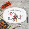 Personalized BBQ Grilling Plate Custom Photo Gift for Dad HN590 - Platter fix GradoCreations