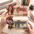 Personalized Graduation Wood Money Holder Class of 2026 Gift HN590 - Wood Money Holder fix GradoCreations