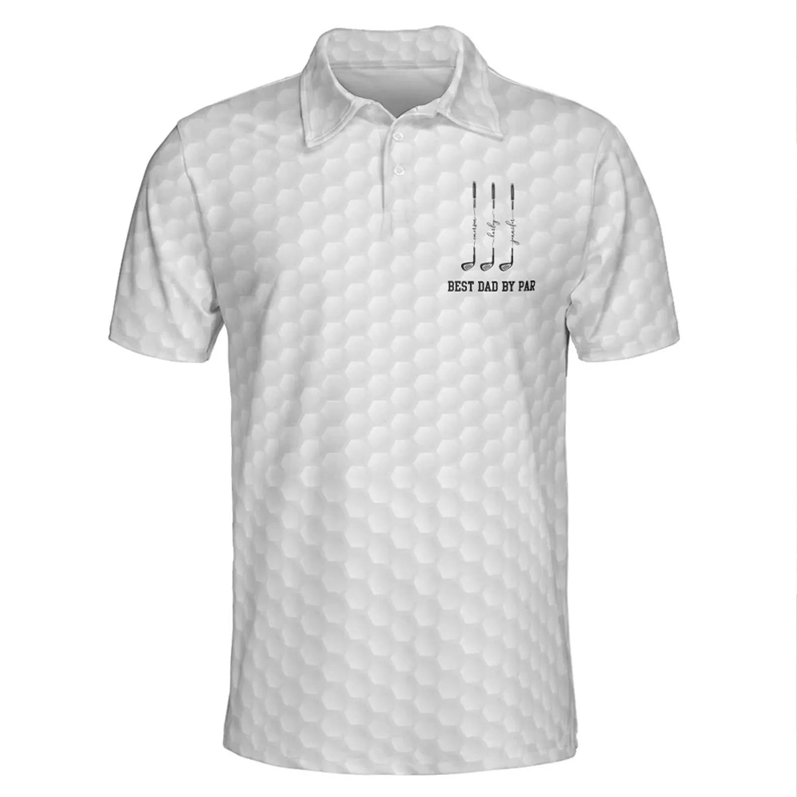 Personalized Best Dad By Par Polo Shirt Gift for Golf Lovers HN590 - Men's Polo Shirt fix GradoCreations