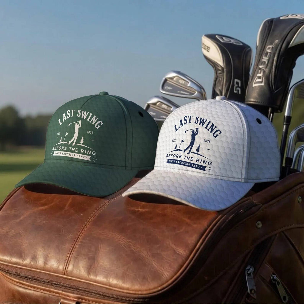 Personalized Last Swing Before The Ring Cap Gift for Groomsmen HN590 - AOP Cap fix GradoCreations