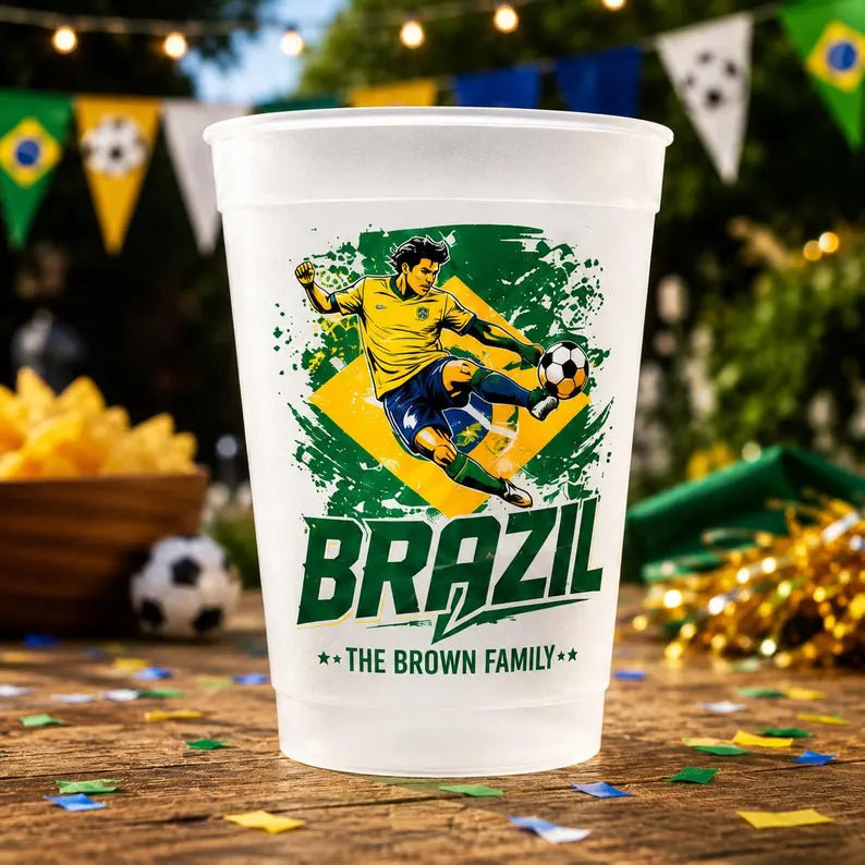 Personalized Frosted Cups for Football Fans – Custom National Team Gifts