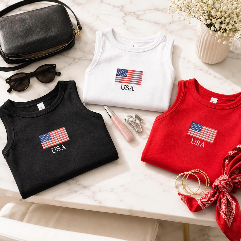 Custom Patriotic American Flag Tank Top Gift for Dad HN590 - Women Tanktop Fix GradoCreations
