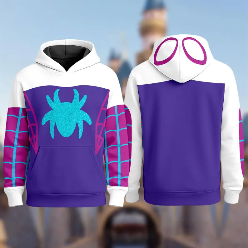 Personalized Superhero Costume AOP Hoodie for Kids & Adults AOP Hoodie GradoCreations