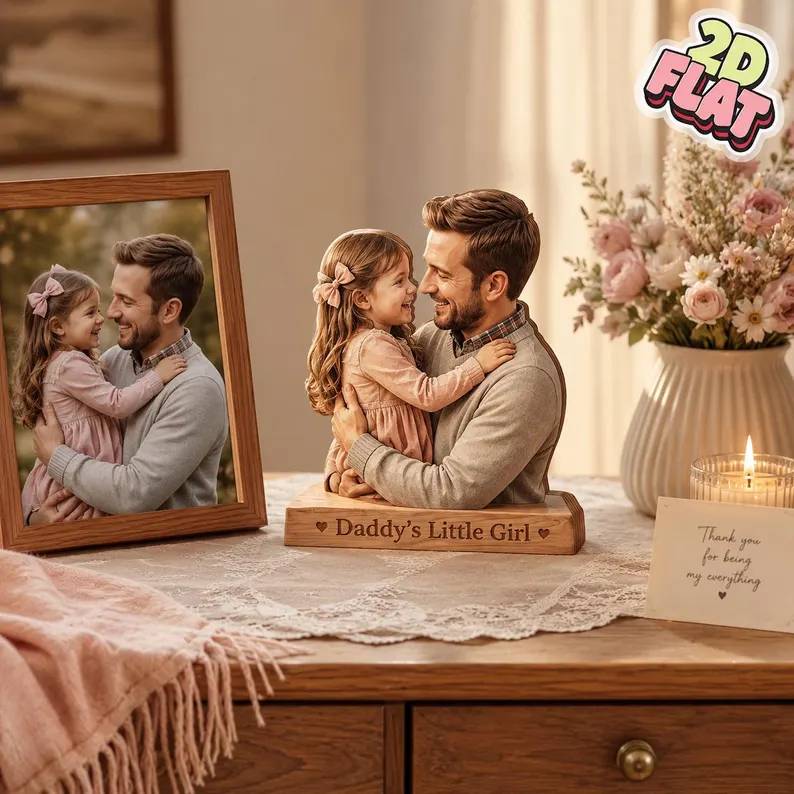 Personalized Acrylic Block Plaque Custom Photo Gift for Dad HN590 - Acrylic Block Plaque fix GradoCreations