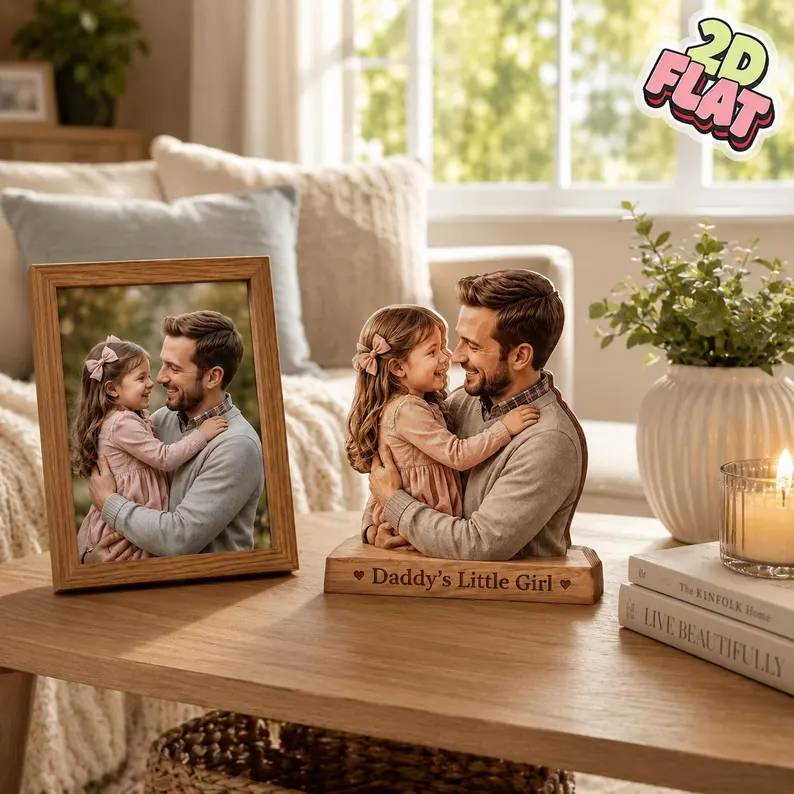 Personalized Acrylic Block Plaque Custom Photo Gift for Dad HN590 - Acrylic Block Plaque fix GradoCreations