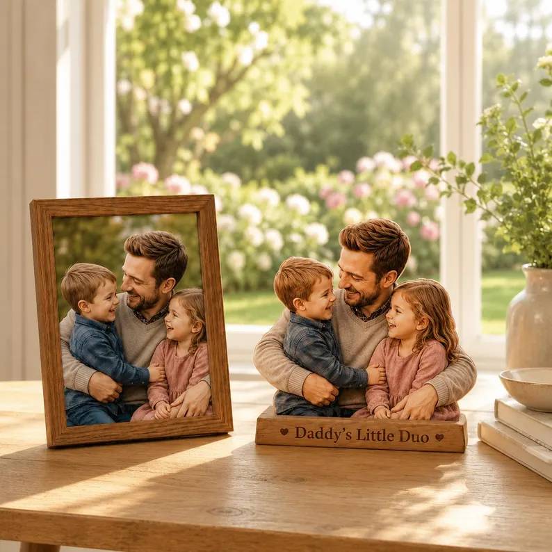 Personalized Acrylic Block Plaque Custom Photo Gift for Dad HN590 - Acrylic Block Plaque fix GradoCreations