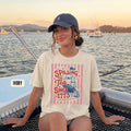 Personalized Comfort Shirt Patriotic Skull Design Gift for Dad Comfort Shirt GradoCreations
