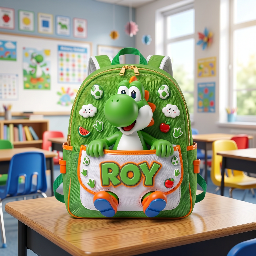 Personalized Mario Backpack School Set Gift for Kids