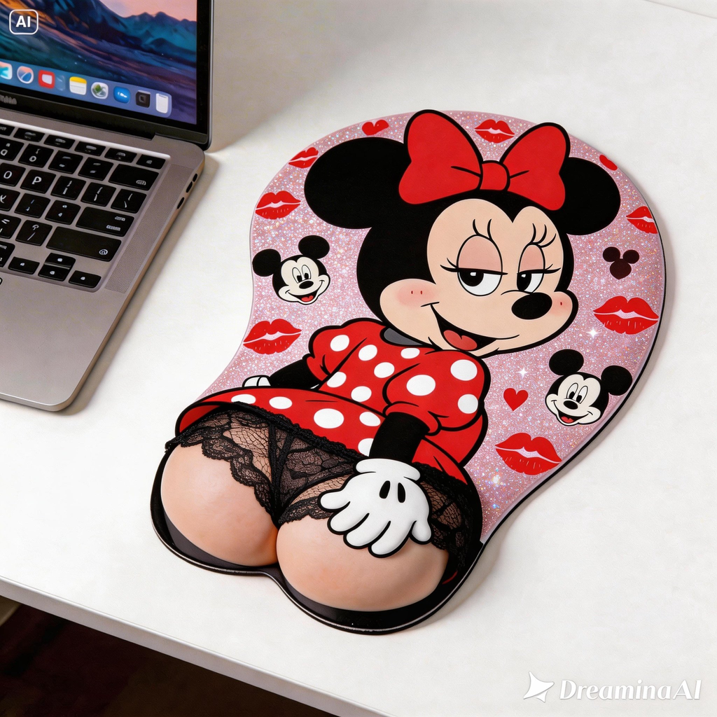 Personalized 3D Mouse Pad with Cartoon Mouse Design Gift for Co-workers 3D Mouse Pad GradoCreations