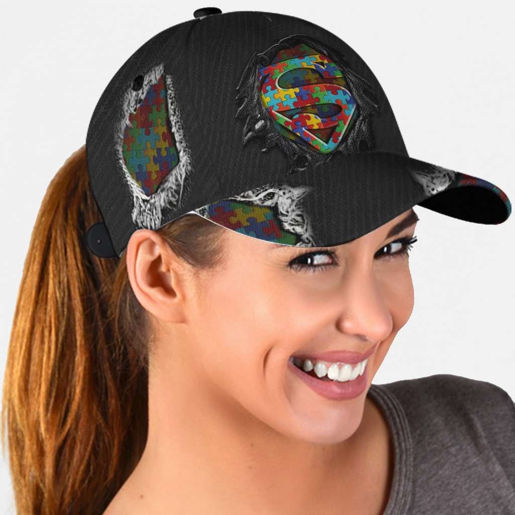 Personalized Autism Awareness Snapback Cap Gift for Dad GradoCreations