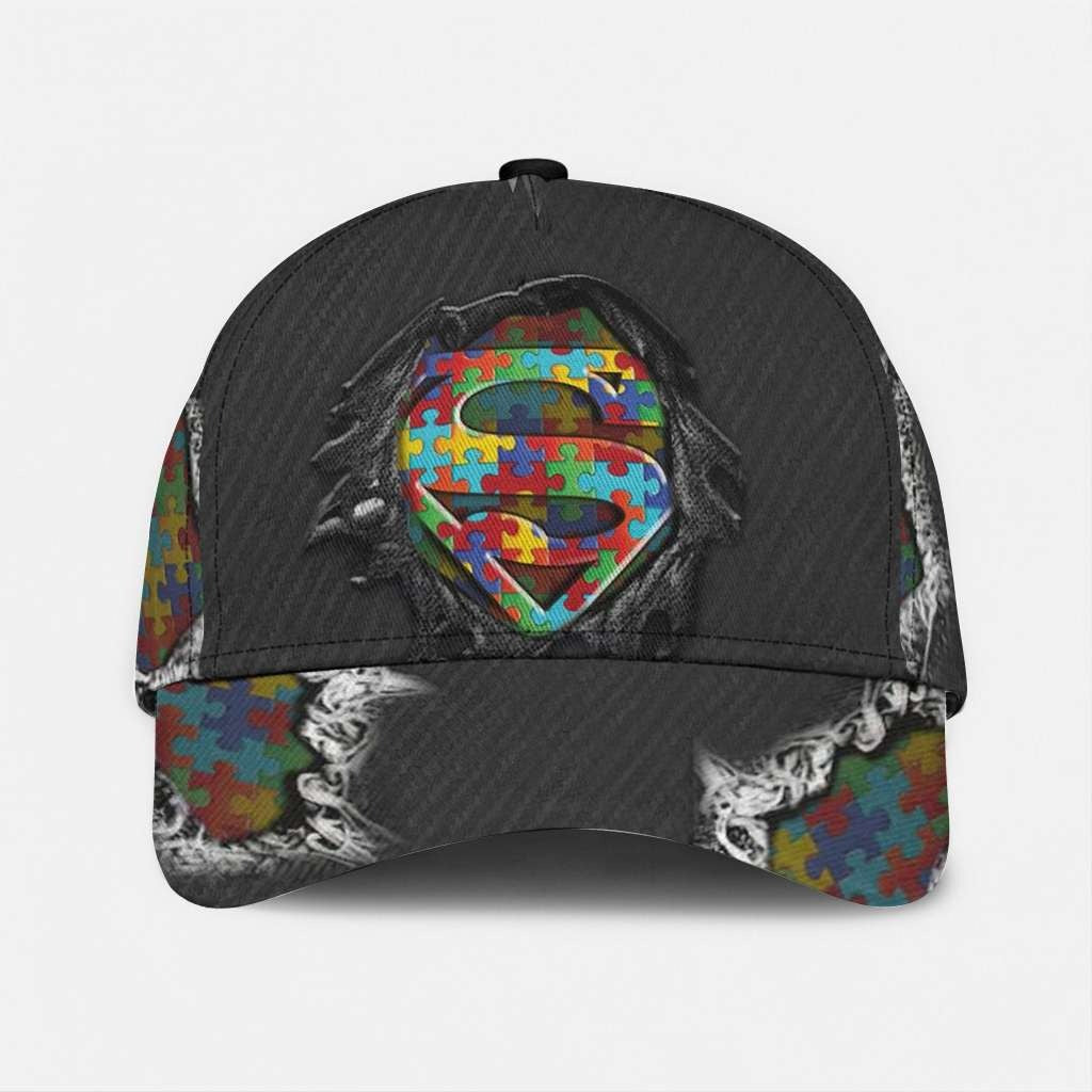 Personalized Autism Awareness Snapback Cap Gift for Dad GradoCreations