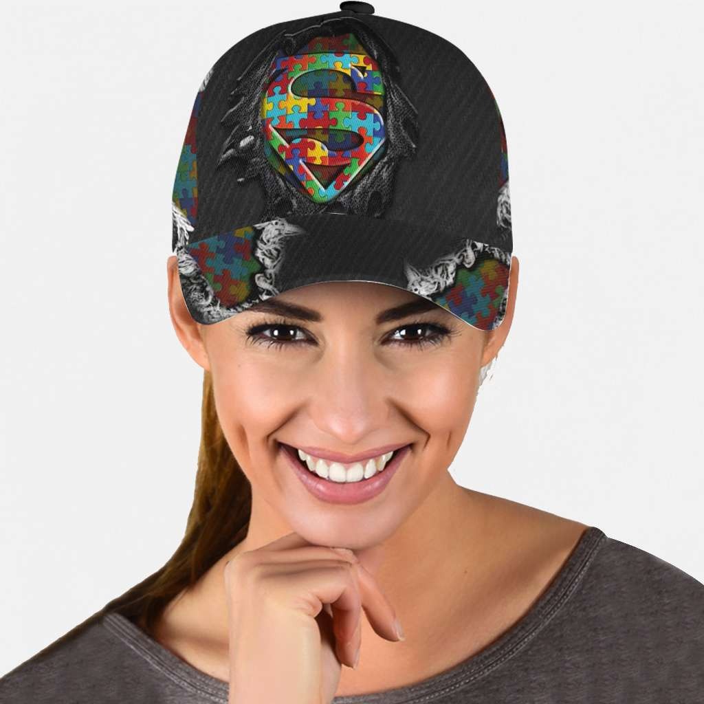 Personalized Autism Awareness Snapback Cap Gift for Dad GradoCreations