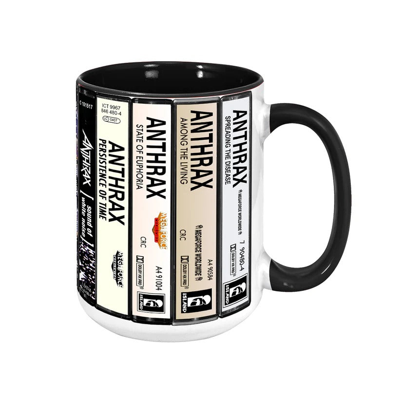 Retro Anthrax Cassette Design Accent Mug Gift for Music Lovers GradoCreations